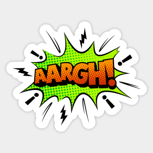 Aargh Comic Book Text Sticker